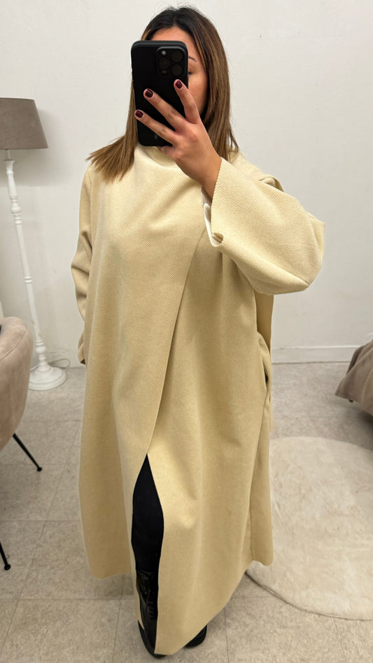 Longue cape beige